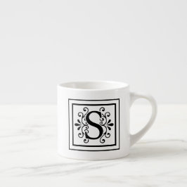 Monogrammespresso-Tasse des Buchstabe-S Espressotasse