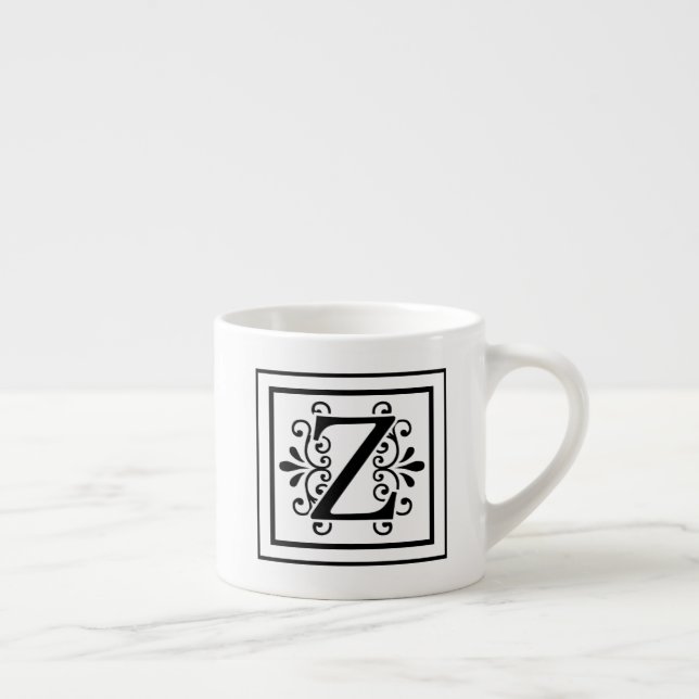 Monogrammespresso-Tasse des Buchstabe-Z Espressotasse (Rechts)