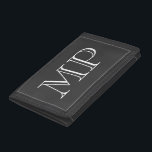 Monogrammgeldbörsen und Münzengeldbeutel mit Trifold Geldbörse<br><div class="desc">Monogrammgeldbörsen- und -münzengeldbeutel mit Namensinitialen. Coole Geschenkidee für Männer und Frauen. Personalizable Typografieentwurf mit elegantem Schriftart.</div>