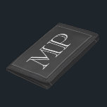 Monogrammgeldbörsen und Münzengeldbeutel mit Trifold Geldbörse<br><div class="desc">Monogrammgeldbörsen- und -münzengeldbeutel mit Namensinitialen. Coole Geschenkidee für Männer und Frauen. Personalizable Typografieentwurf mit elegantem Schriftart.</div>