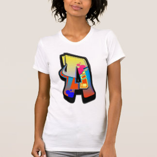 Monogrammgraffiti-Buchstabe ein T - Shirt