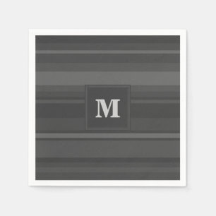 Monogrammholzkohlenstreifen Serviette