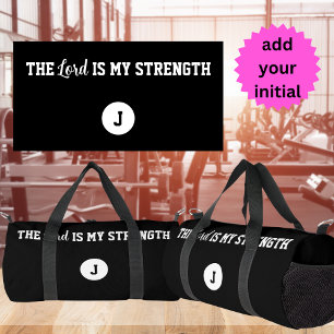 Monogrammiert Der Herr ist meine Stärke Psalm 28:7 Duffle Bag