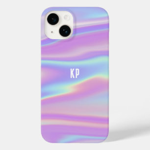 Monogrammiert Irisierend Weiblich Abstrakt Modern Case-Mate iPhone 14 Hülle