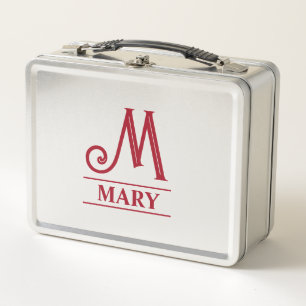 Monogrammiert metall brotdose