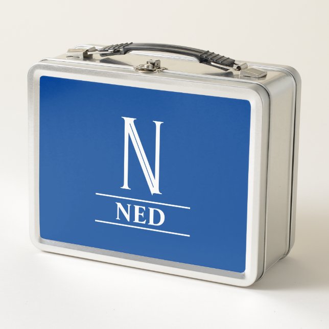 Monogrammiert  metall brotdose (Vorderseite)
