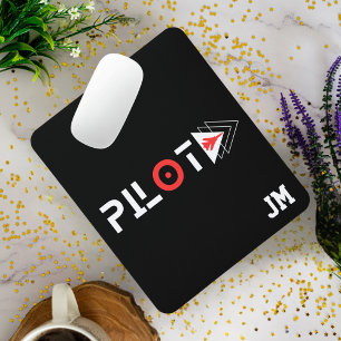 Monogrammiert, Minimalistisch, Maßgeschneidert, Fl Mousepad