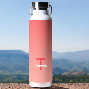 Monogrammierte Anfangsbuchstaben-Name-Skript-Verla Trinkflasche