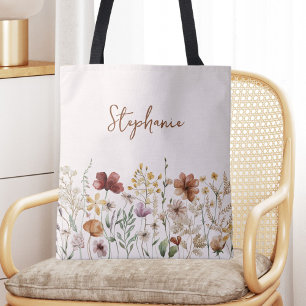 Monogrammierte Aquarell-Wildblume Hübsche Floral