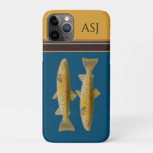 Monogrammierte Blaue Fliegenfischer Forelle Case-Mate iPhone Hülle