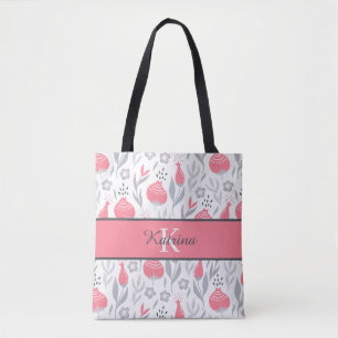 Monogrammierte Blumen-Tasche