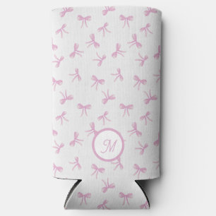 Monogrammierte fransenreiche Kokette Rosa Wasserfa Selters Dosenkühler