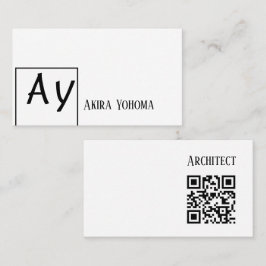 Monogrammierte Informationen für Kleinunternehmen Visitenkarte