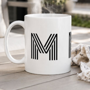 Monogrammierte Initiale Einfach Minimalistisch Mod Kaffeetasse