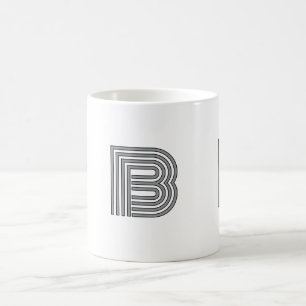 Monogrammierte Initiale Einfach Minimalistisch Mod Kaffeetasse