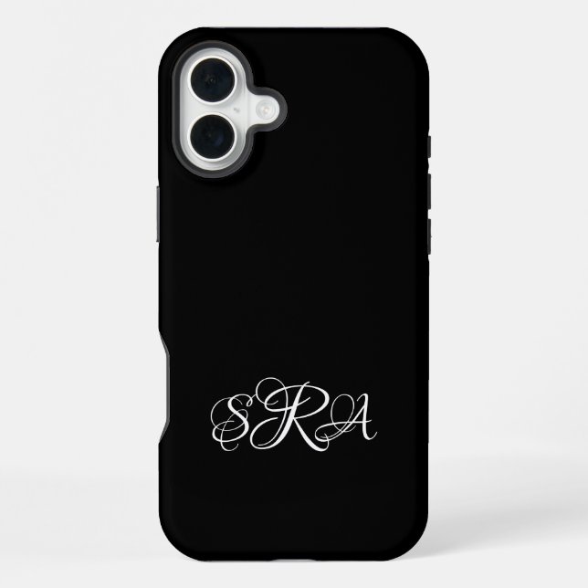 Monogrammierte iPhone 16 Plus Hülle (Rückseite)