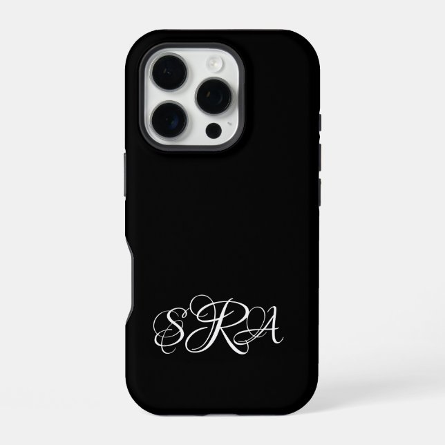 Monogrammierte iPhone 16 Pro Hülle (Rückseite)