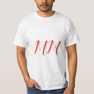 Monogrammierte Kalligrafie Minimalistisch Modern S T-Shirt