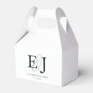 Monogrammierte klassische elegante Hochzeit Geschenkschachtel