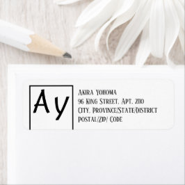 Monogrammierte Kontaktinformationen