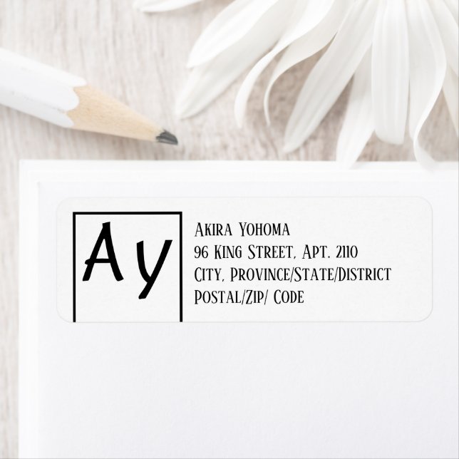 Monogrammierte Kontaktinformationen (Insitu)