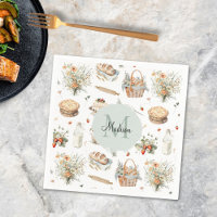 Monogrammierte Launenhaft Blumen Erdbeere Land