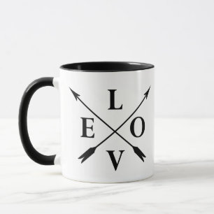 Monogrammierte Liebe Tasse