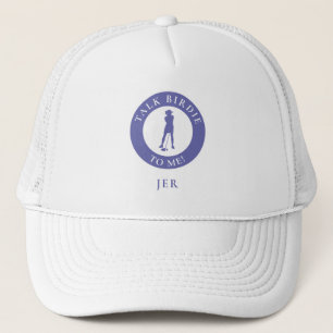 Monogrammierte lustige Golfspielerin-Birdie-Spruch Truckerkappe