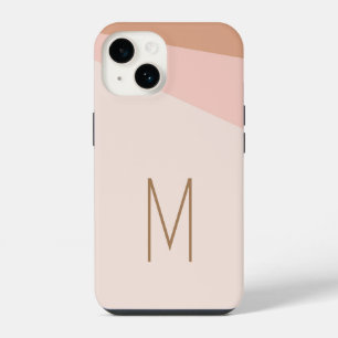 Monogrammierte moderne einfache Anfangsbuchstaben- iPhone 14 Hülle