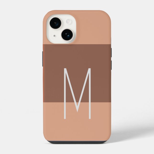 Monogrammierte moderne einfache Initiale iPhone Hülle (Rückseite)