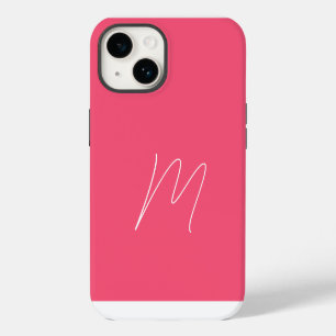 Monogrammierte moderne einfache Initialschrift fem iPhone 14 Hülle