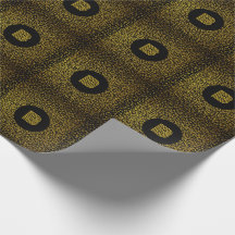 Monogrammierte moderne goldene Punkte schwarz