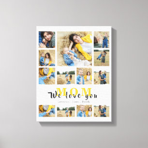 Monogrammierte Personalisiert Collage wir Liebe Si Leinwanddruck