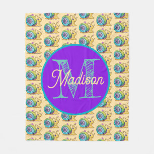 Monogrammierte personalisierte Fleece-Decke Fleecedecke