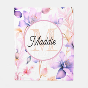 Monogrammierte personalisierte Fleece-Decke florl Fleecedecke