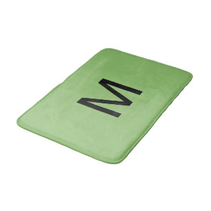 Monogrammierte Pistazien-grüne Badematte
