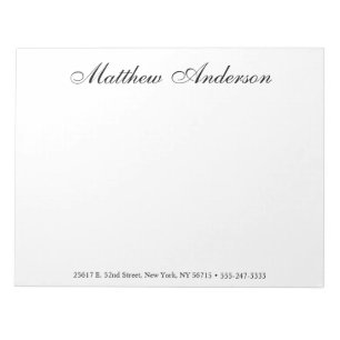 Monogrammierte Schrift Notizblock