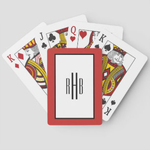 Monogrammierte Spielkarten Poker-Geschenk für Papa