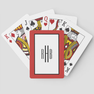 Monogrammierte Spielkarten Poker-Geschenk für Papa