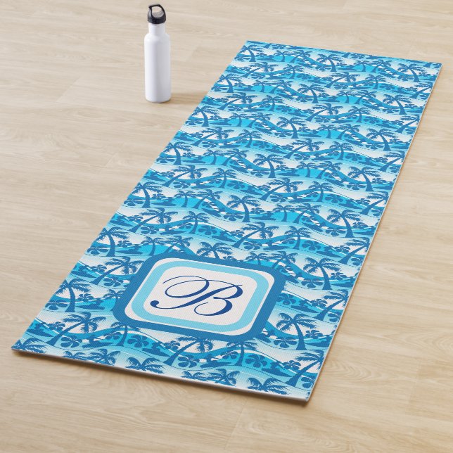 Monogrammierte Summer Palm Trees Yoga Mat Yogamatte (Beispiel)