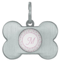 Monogrammierte verspielte Kokette Rosa Wasserfarbe