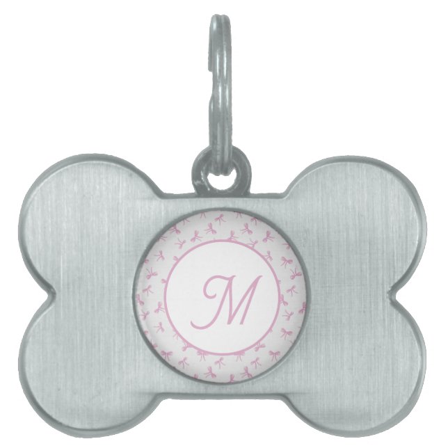 Monogrammierte verspielte Kokette Rosa Wasserfarbe Tiermarke (Vorderseite)