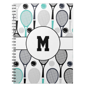 Monogrammierter Buchstabe Spieler Name Personalisi Notizblock