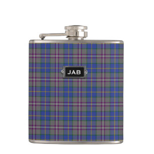 Monogrammierter Clan Baird Tartan Kariert Flask Flachmann