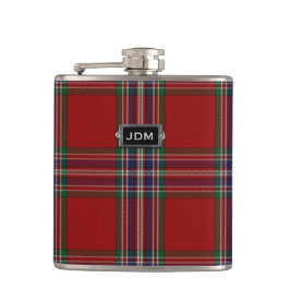 Monogrammierter Clan MacFarlane Tartan Kariert Fla Flachmann