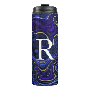 Monogrammierter Lapislazuli Thermosbecher