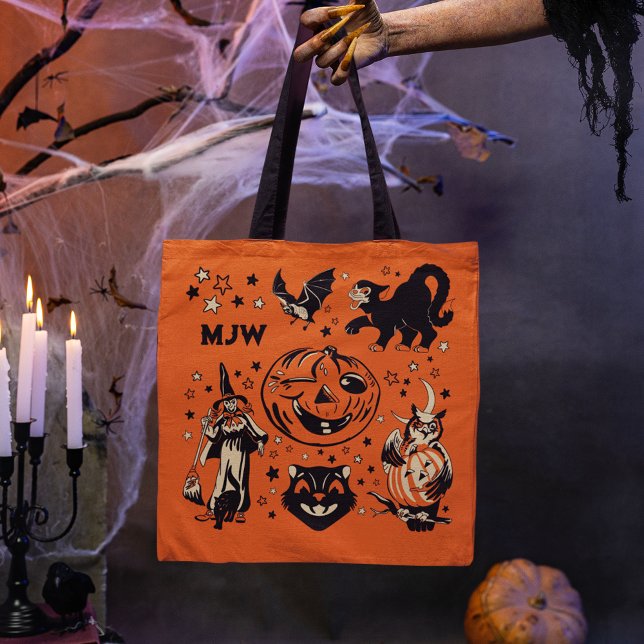 Monogrammierter Retro-Halloween (Von Creator hochgeladen)