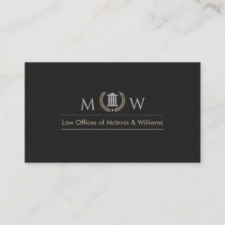 Monogrammiertes Gerichtsgebäude Visitenkarte