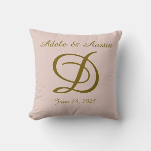Monogrammiertes Geschenk-Wurfkissen Kissen