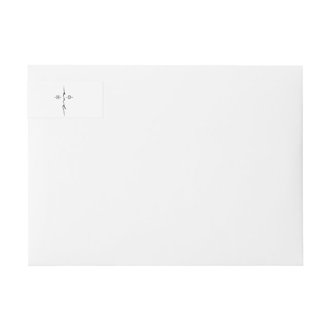 Monogrammiertes, handgeschriebenes, schickes Kreuz (Vorderseite)